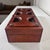 20thC. Mid Century Modern Japanese Black Leather, Brass Nails & Solid Cherry Wood Valet Lidded Box For Sale In Houston - Image 6 of 11