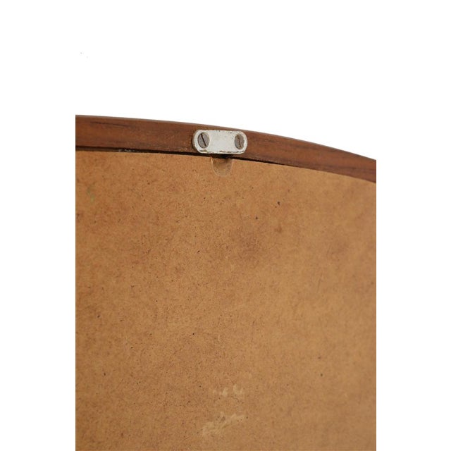 Brown Mid-Century Danish Teak Wall Mirror, 1960s For Sale - Image 8 of 9