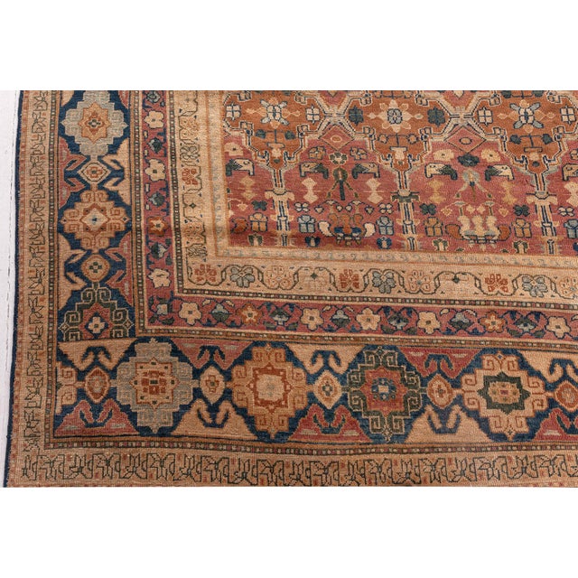 Beige Fine 1920s Indian Handmade Carpet For Sale - Image 8 of 9