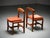 Set of Two Véronique Dining Chairs in Dark Oak and Pierre Frey Fabric by Guillerme et Chambron A very charming set of two...