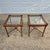 This is a fantastic pair of faux bamboo side tables by American furniture maker Lane. They can be used separately as end...