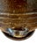 Vintage Large Hand Made Brown Glazed Redware Pottery Crock / Vessel / Olive Jar / Planter and Saucer Set For Sale - Image 4 of 10