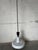 1970s Mid-Century Modern White Pendant Light Metal Ceiling Lamp Space Age Danish For Sale - Image 9 of 10