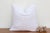 White Bisha White Applique Pillow Cover For Sale - Image 8 of 8