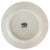 A minimalist yet whimsical vintage porcelain dinner plate features a bold, stylized koi fish motif in a classic deep...