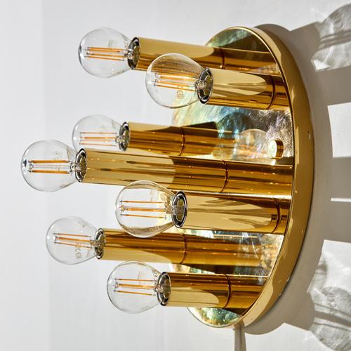 Brass Wall Lamp from Sölken Leuchten, 1970s For Sale - Image 4 of 13