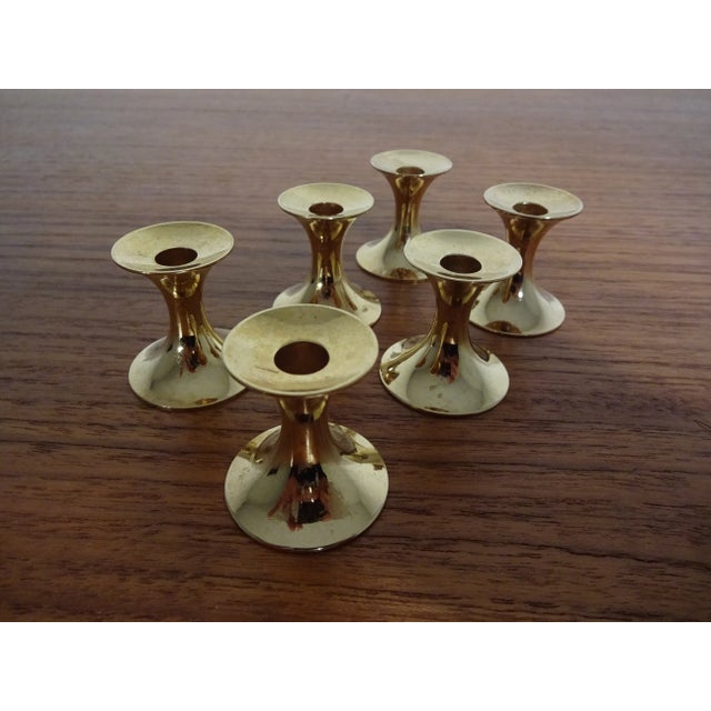 Gold-Plated Candle Holders from BSF, 1960s, Set of 6 For Sale - Image 13 of 13