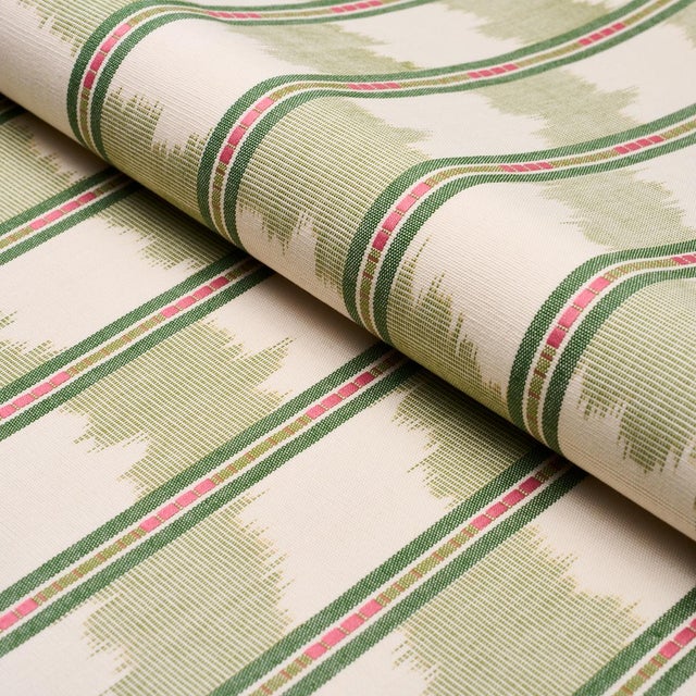 SAMPLE - Schumacher Faye Fabric In Leaf For Sale