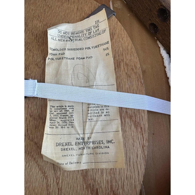 Drexel ‘Livorno’ Italian Neoclassical Pecan Wood Dining Table - 102” Fully Extended and 6 Chairs - Made in 1968 For Sale - Image 11 of 12