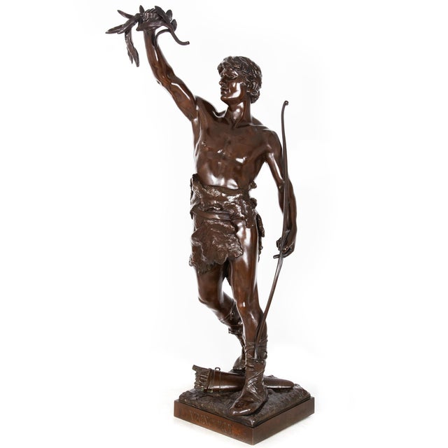 EUGENE MARIOTON French, 1857-1933 "Vainqueur" Dark-brown patinated bronze | signed "E. Marioton", foundry cachet for Siot-...