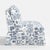 Not Yet Made - Made To Order Capra Ruffle Settee in Delft Print For Sale - Image 5 of 7
