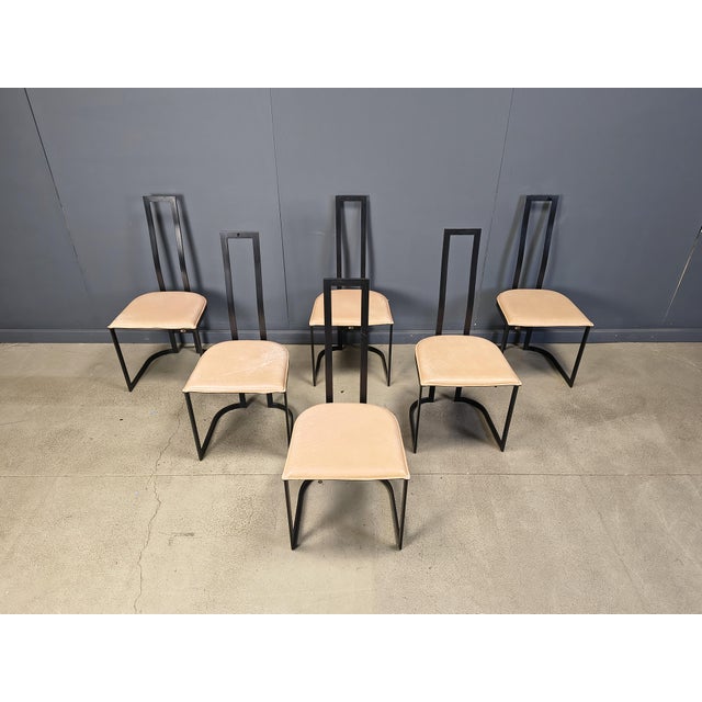 Postmodern Dining Chairs by Gastone Rinaldi for Thema, Italy, 1980s, Set of 6 For Sale - Image 6 of 15