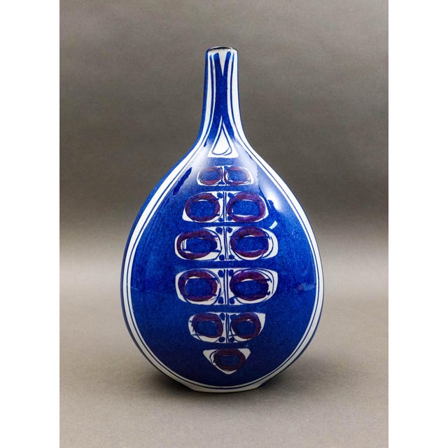 Royal Copenhagan Mid 20th Century Royal Copenhagen Denmark Inge Lise Koefoed Vintage Tenera Fajance Flower Vase For Sale - Image 4 of 10