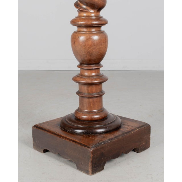 19th Century French Louis XIII Revival Barley Twist Column Pedestal For Sale - Image 10 of 13