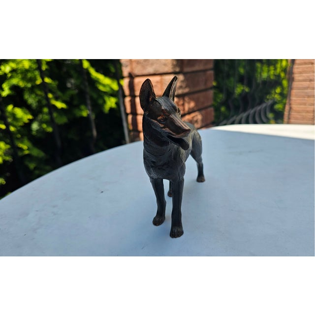 Vintage German Brass Shepherd Figurine, 1960s For Sale - Image 3 of 7