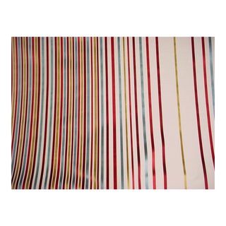 Brunschwig Fils Spectrum Silk Linen Red Blue Upholstery Fabric - 3 Yards (30 3/8 Yards) For Sale