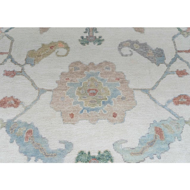 Turkish Oushak Rug 9'4" x 12'11" #20385 For Sale - Image 4 of 8