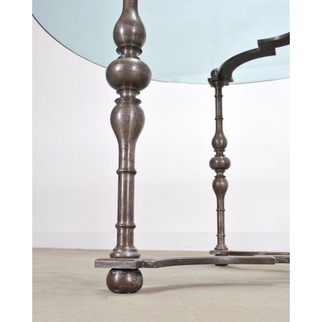 Formations Iron and Glass Baroque-Style Dining Center Table For Sale - Image 12 of 18