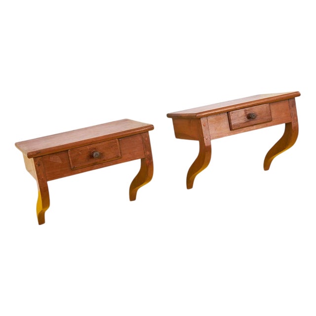 Wooden Console Shelves, Set of 2 For Sale