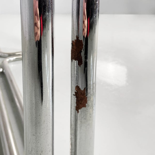 Italian Modern Dining Table in Smoked Glass and Steel, 1970s For Sale - Image 14 of 18