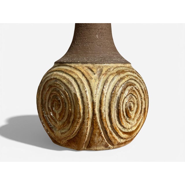 Ceramic Chris Haslev, Table Lamps, Stoneware, Denmark, 1960s For Sale - Image 7 of 9