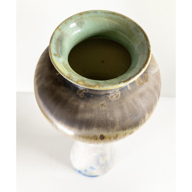Ceramic Contemporary Studio Pottery Crystalline Glazed Vase by Paul Linden For Sale - Image 7 of 14