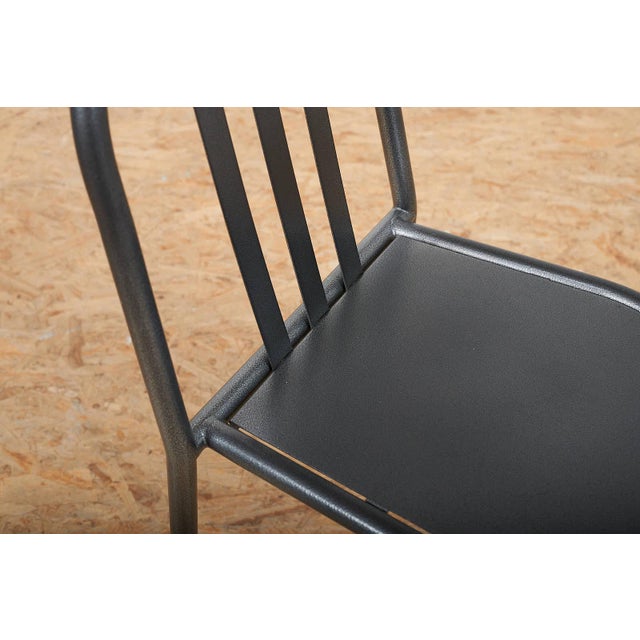 Black Model No. 222 Chair with Black Lacquered Tubular Steel from Robert Mallet Stevens For Sale - Image 8 of 13