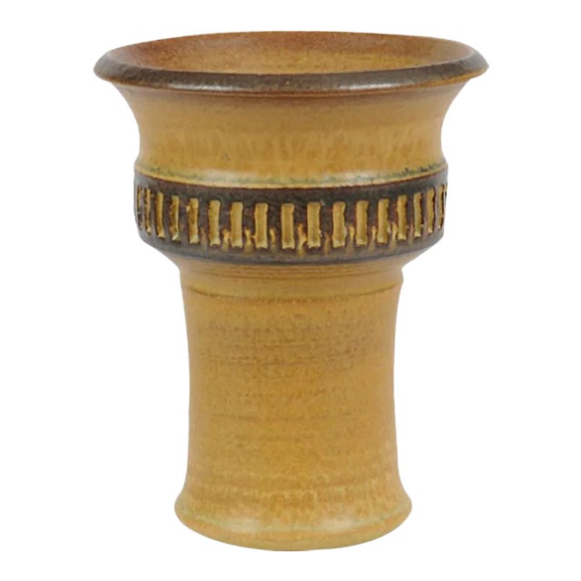 Brown Ceramic Vase by Joseph Simon for Søholm, 1960s For Sale