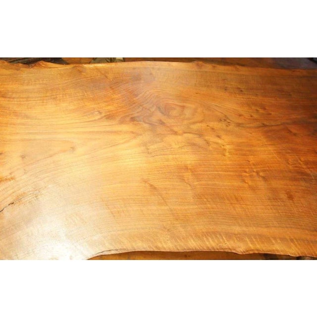Large American Hudson Furniture Live Edge Solid Walnut Slab Dining Table Chairish