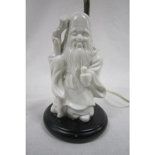 Chinoiserie Blanc De Chine Chinoiserie Lamp For Sale - Image 3 of 8