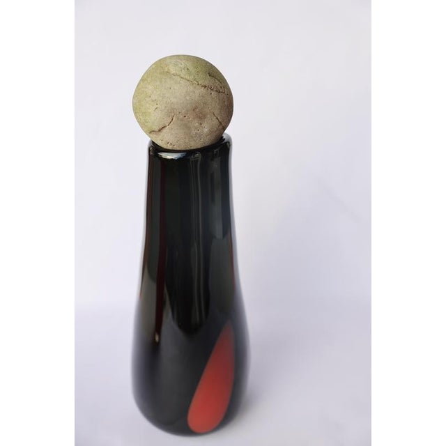Glass Yutori Line Sculpture in Mouthblown Glass by Pia Wüstenberg For Sale - Image 7 of 8