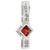 This incredibly gorgeous slide pendant has an elegant design that brings its dazzling garnet centerpiece to the forefront...
