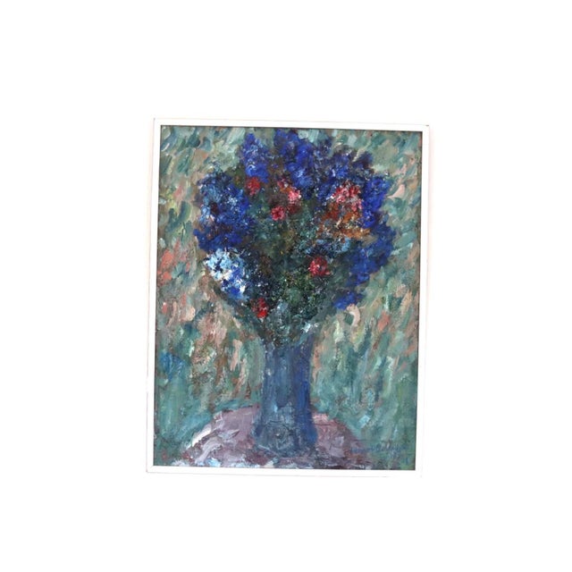 Lennart Andersson, Blue Vase, 1968, Oil on Canvas, Framed For Sale - Image 8 of 18
