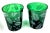 Glass Bright Holly Decorated Green Vintage Cocktail Glasses For Sale - Image 7 of 7