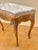 1940s Pair of French Louis XV Style Wood Side Tables With Marble Tops For Sale - Image 11 of 11