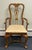 Beautiful set of 6 Georgian dining chairs by Kincaid. The backrests showcase an elegant, fluidly carved fiddle or vasiform...