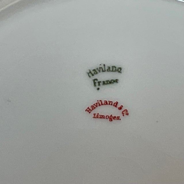 Early 20th Century Limoges & Bavaria White Dinner Plates Gold Trim- Set of 7 For Sale - Image 12 of 12