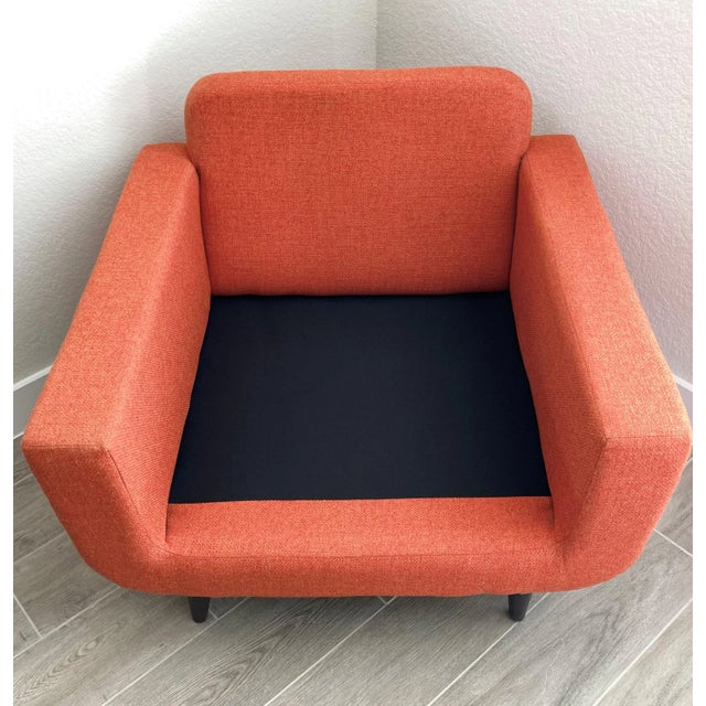 Circa 2016 Extra Large & Spectacular Custom Mid-Century-Inspired Upholstered Lounge Chair For Sale - Image 11 of 13