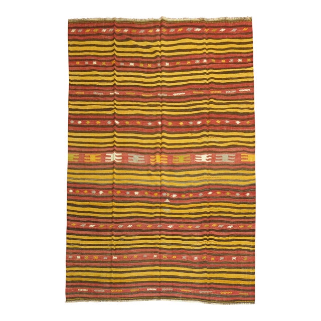 Vintage Turkish Kilim, 7'9'' X 10'9'' For Sale