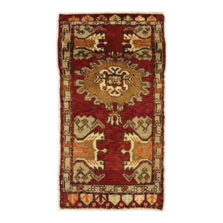 Vintage Turkish Yastik Rug - 01'08 X 03'00 For Sale