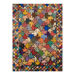 Phenomenal Multi Color and Geometric Desing Border Antique American Hooked Rug