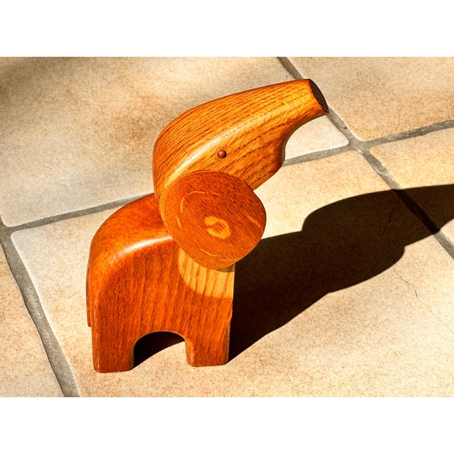 Oak Elephant Sculpture with Secret Compartment, Germany, 1960s For Sale - Image 9 of 16