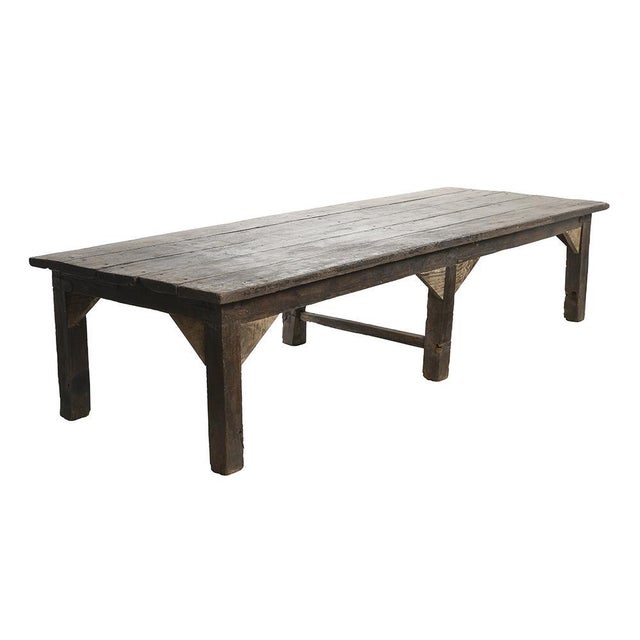 Large Teak Wooden Table For Sale - Image 6 of 6