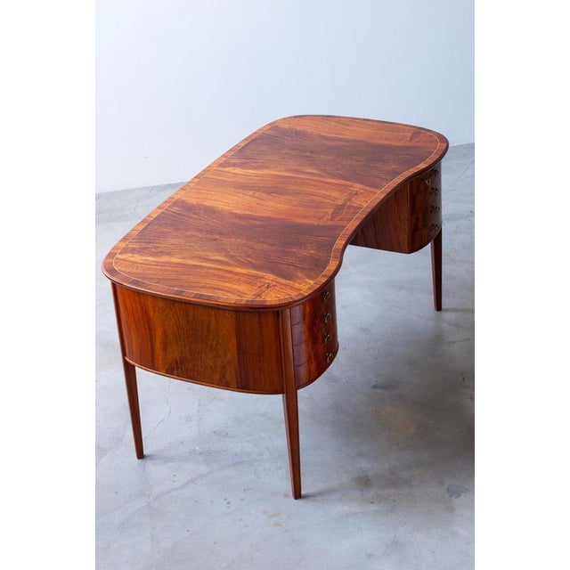 Swedish Modern Organic Desk in Mahogany, 1940s For Sale - Image 15 of 15