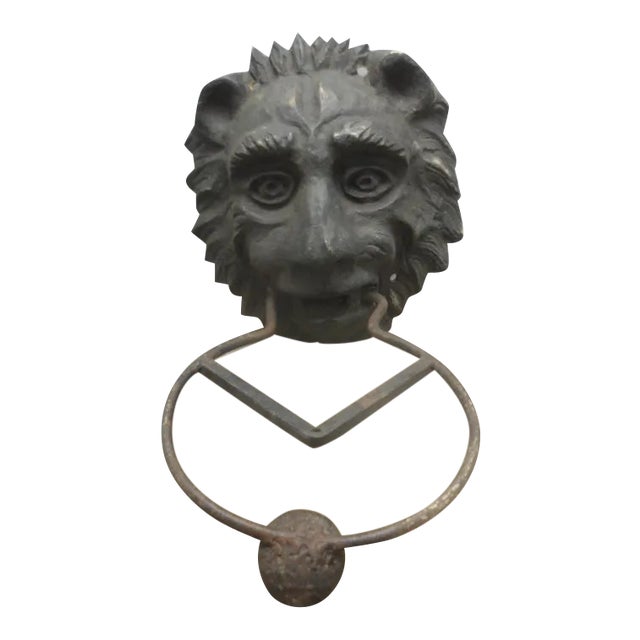 Large Lion Head Door Knocker For Sale