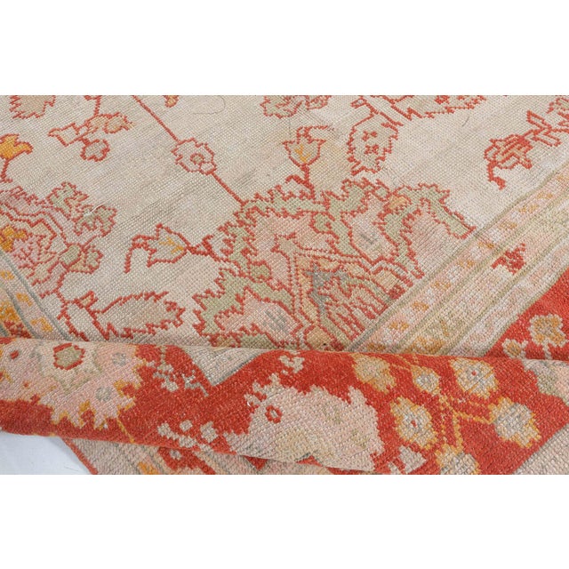 Antique Turkish Oushak Rug For Sale In New York - Image 6 of 10