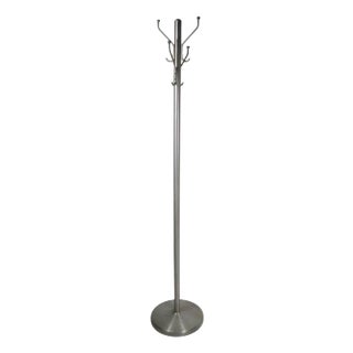 Mid 20th Century Mid Century Industrial Art Deco Aluminum Coat Hat Rack Tree Stand For Sale