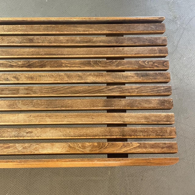 Slatted Teak Coffee Table by George Nelson For Sale - Image 5 of 7