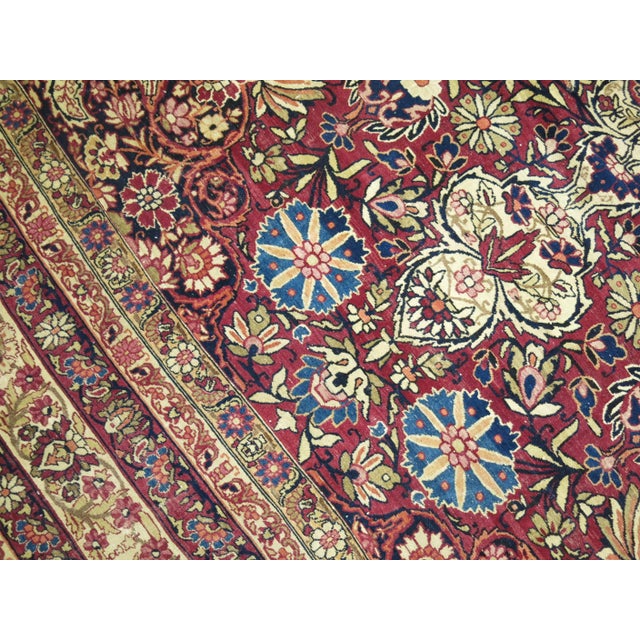 19th Century Antique Zabihi Collection Large Lavar Kirmanshah Rug - 10'9" x 16'6" For Sale - Image 9 of 12
