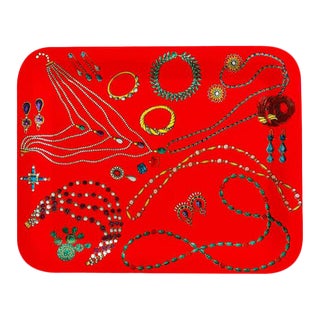 Fornasetti Large Jewelry Metal Tray For Sale